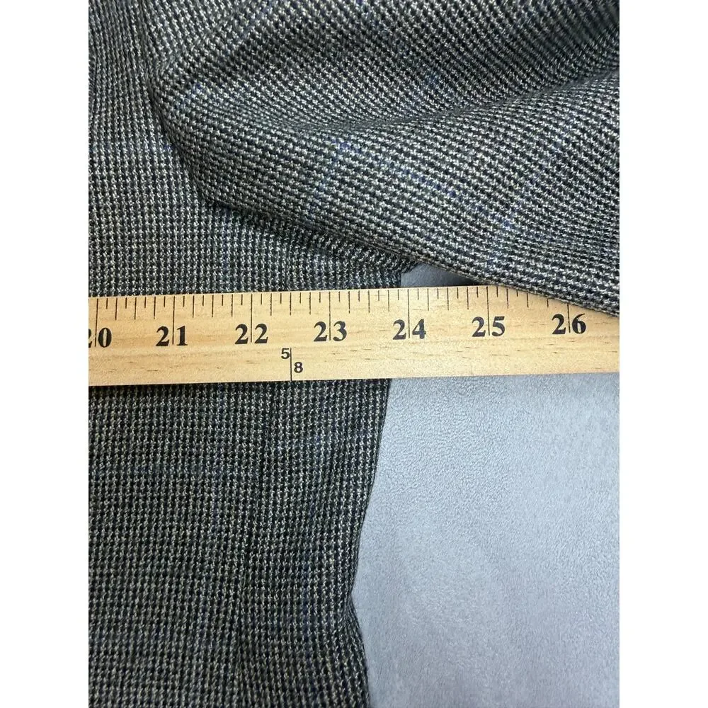 LAUREN Ralph Lauren Gray 44R Micro Houndstooth Sport Coat 100% Wool Vintage